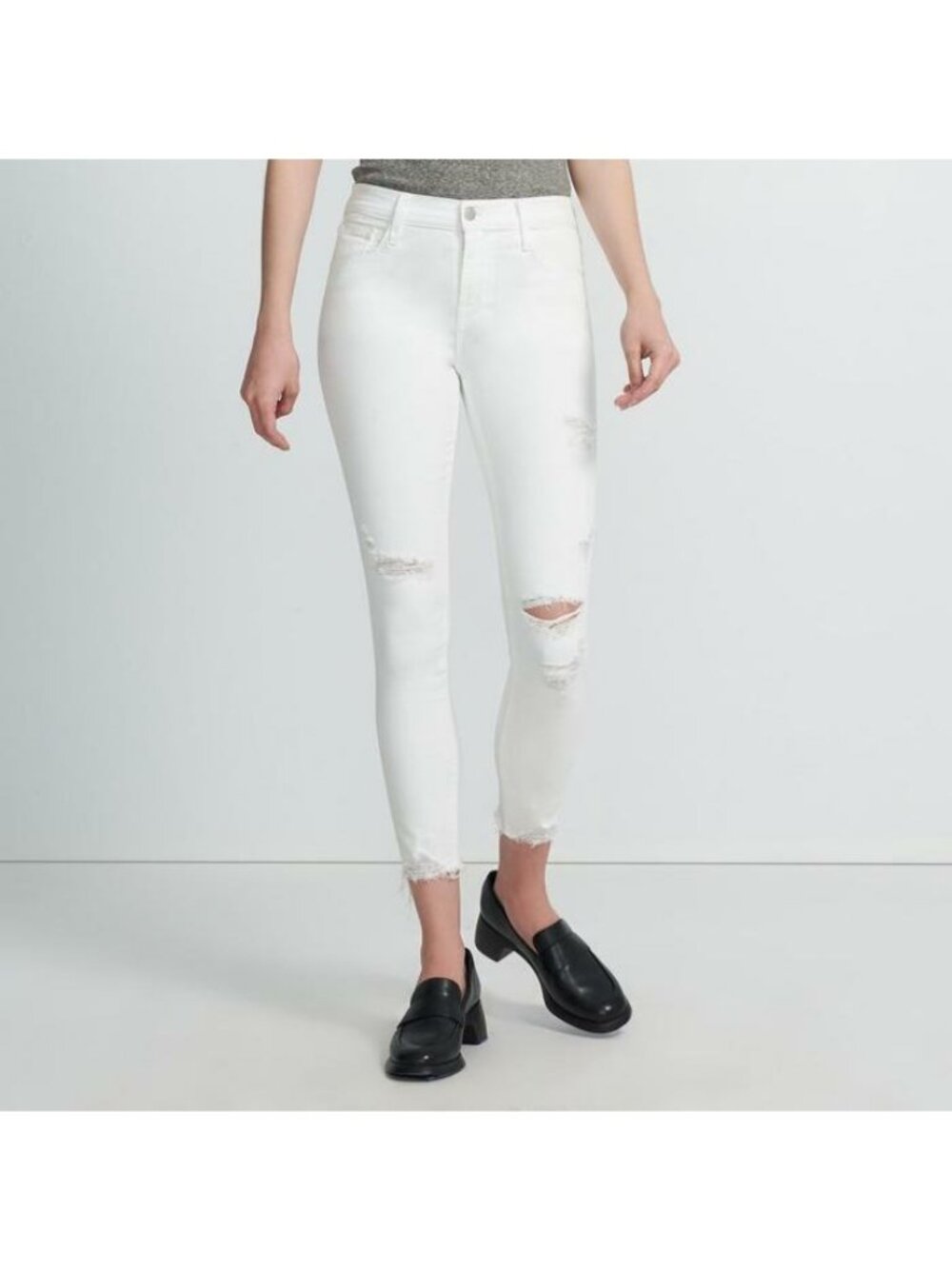 J Brand 835 Mid-Rise Crop Zealous Skinny Jeans White NWT size 24